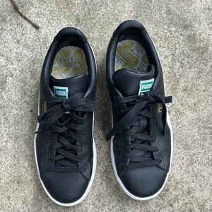 Puma Basket Classic 21Jr Black & White, size 37 (youth  size 5)